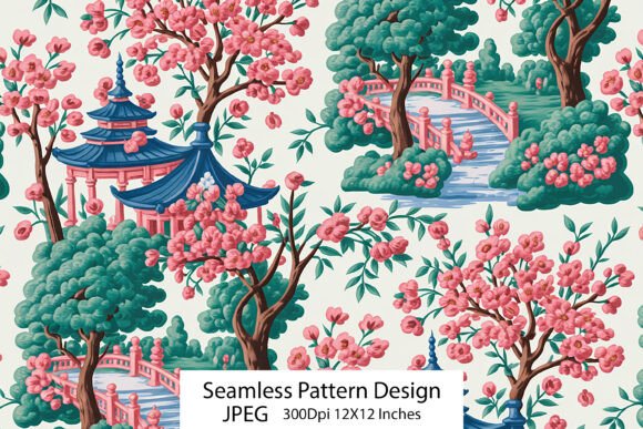 Chinoiserie Garden Pagoda Pattern: Elevate Your Aesthetic with Timeless Elegance
