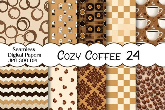 Cozy Coffee Digital Papers