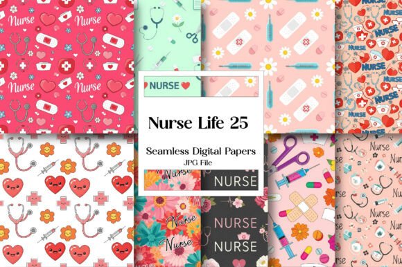 Nurse Life Digital Papers: A Creative Tribute to Healthcare Heroes