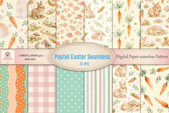Pastel Easter Seamless Pattern Bundle: A Versatile Choice for Creative Projects