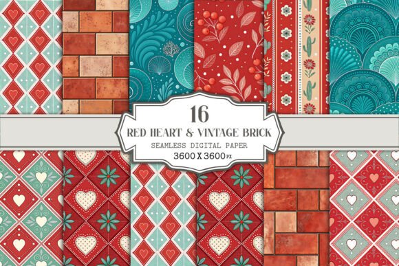 Red Heart Vintage Brick Seamless: A Timeless Addition to Your Creative Workflow