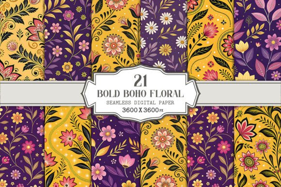 Revolutionizing Creative Workflows with the Bold Boho Floral Seamless Pattern Bundle