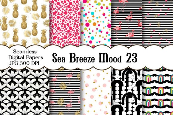 Sea Breeze Mood Digital Papers
