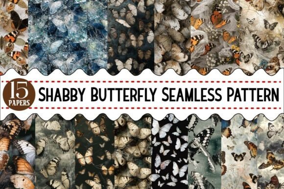 Strategic Design Decisions: Leveraging the Shabby Butterfly Seamless Pattern Bundle for Brand Cohesion