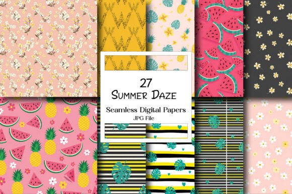 Summer Daze Digital Papers