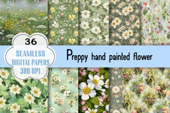 Unlocking Creative Potential with the Preppy Hand Painted Flower Pattern